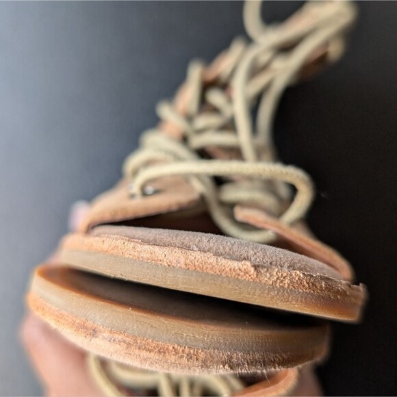 Jeffrey Campbell X Free People Lace Up Heels Suede Ankle Booties Block Heel 7 - Picture 8 of 13